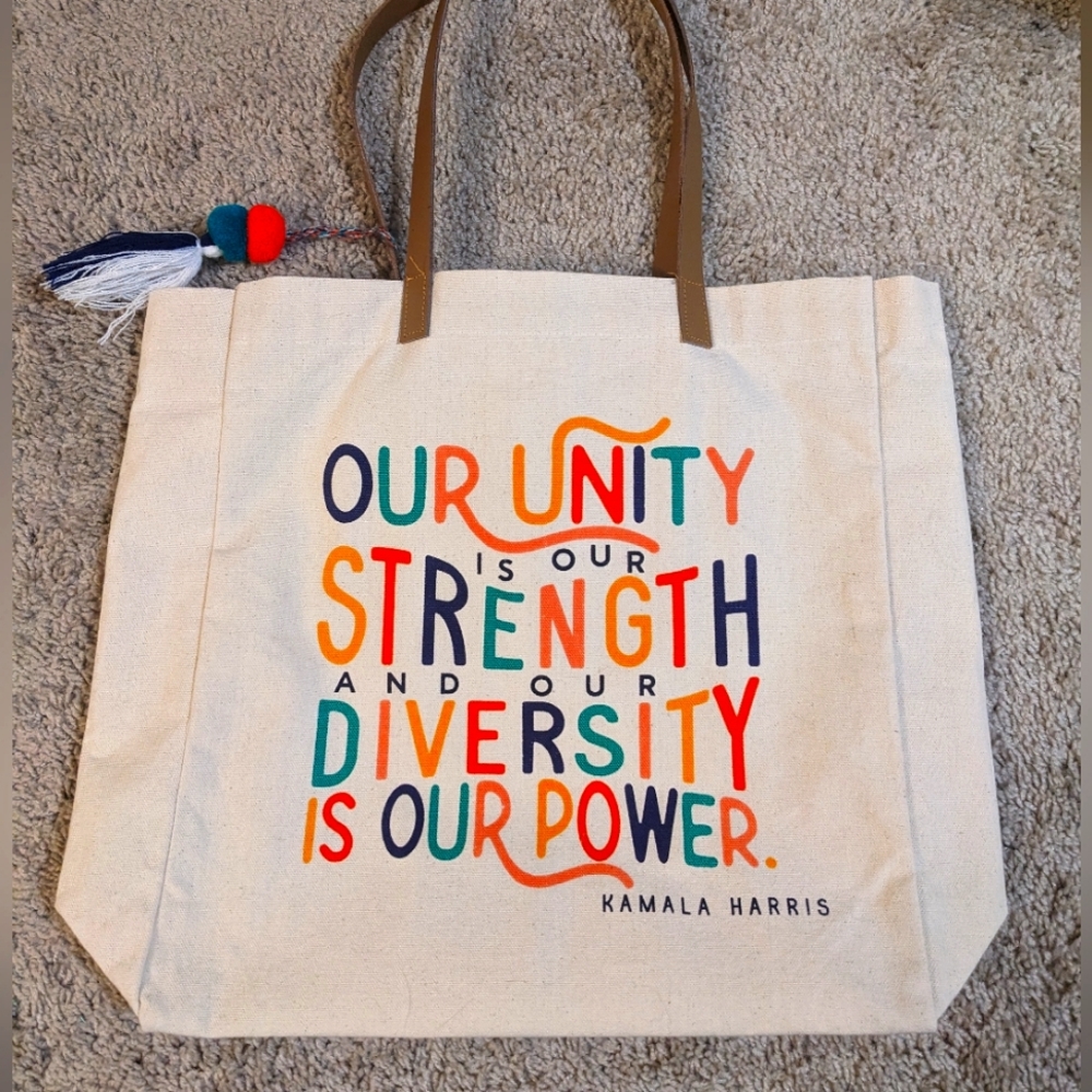 Colorful canvas tote